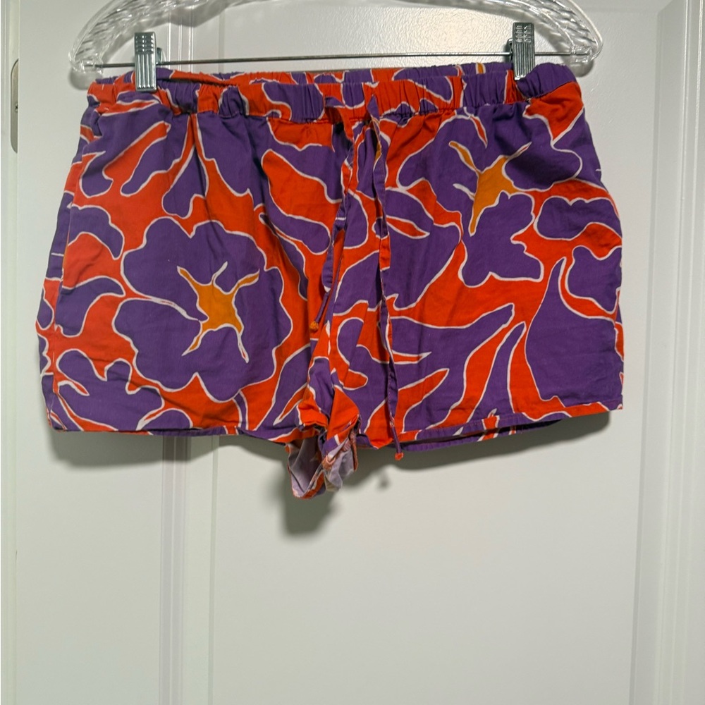 Anthropologie Purple and Orange Athletic Shorts